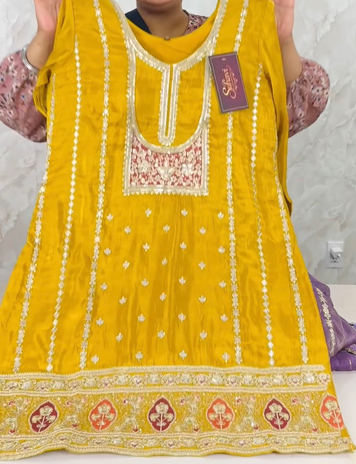 Shimmer silk garara suit SF463