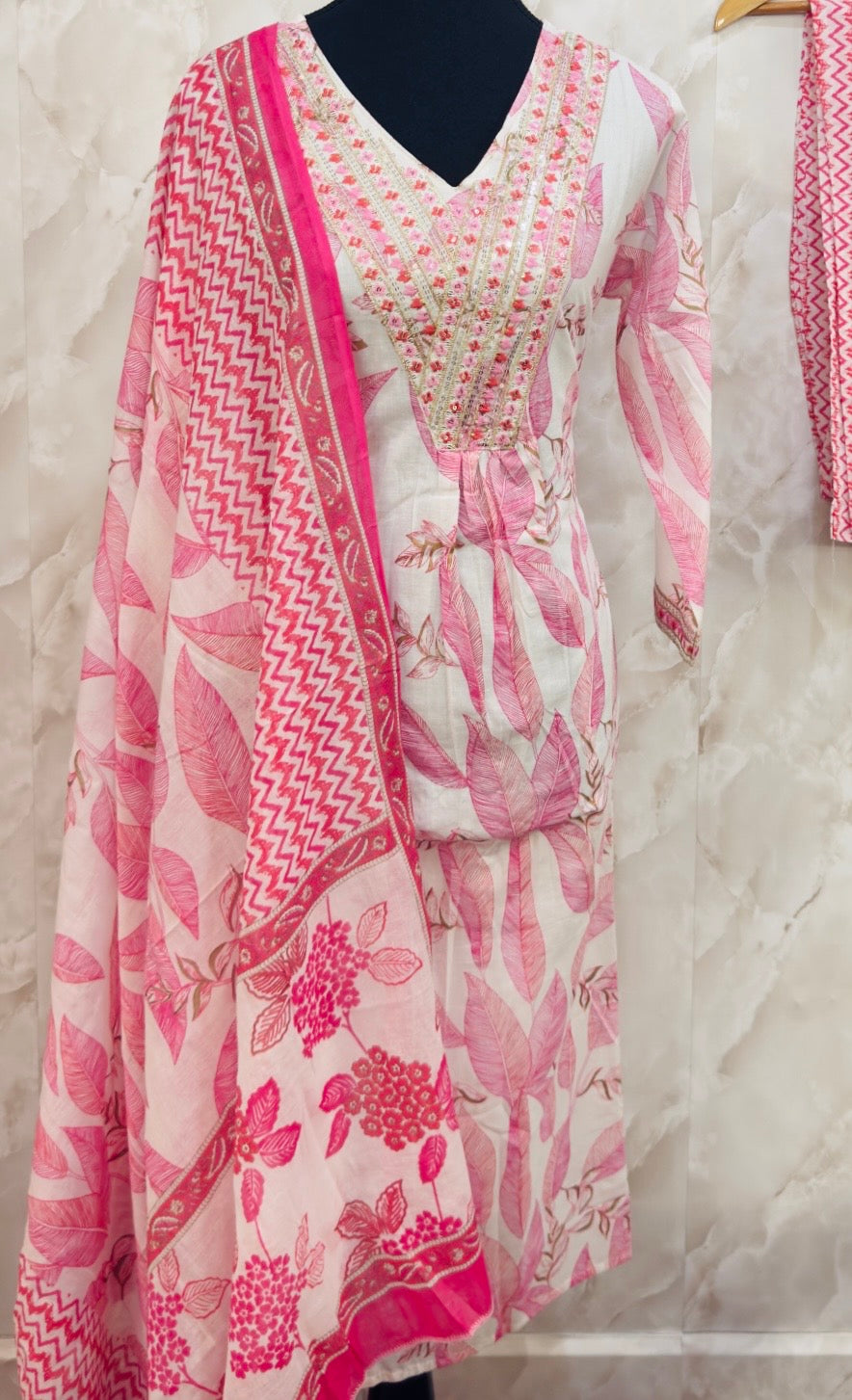 Pure cotton printed suit