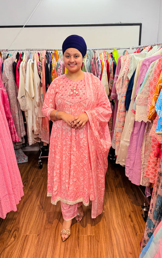 Pure cotton anarkali