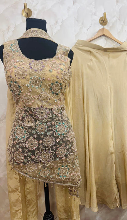Designer sharara suit with choker style duptta SF472