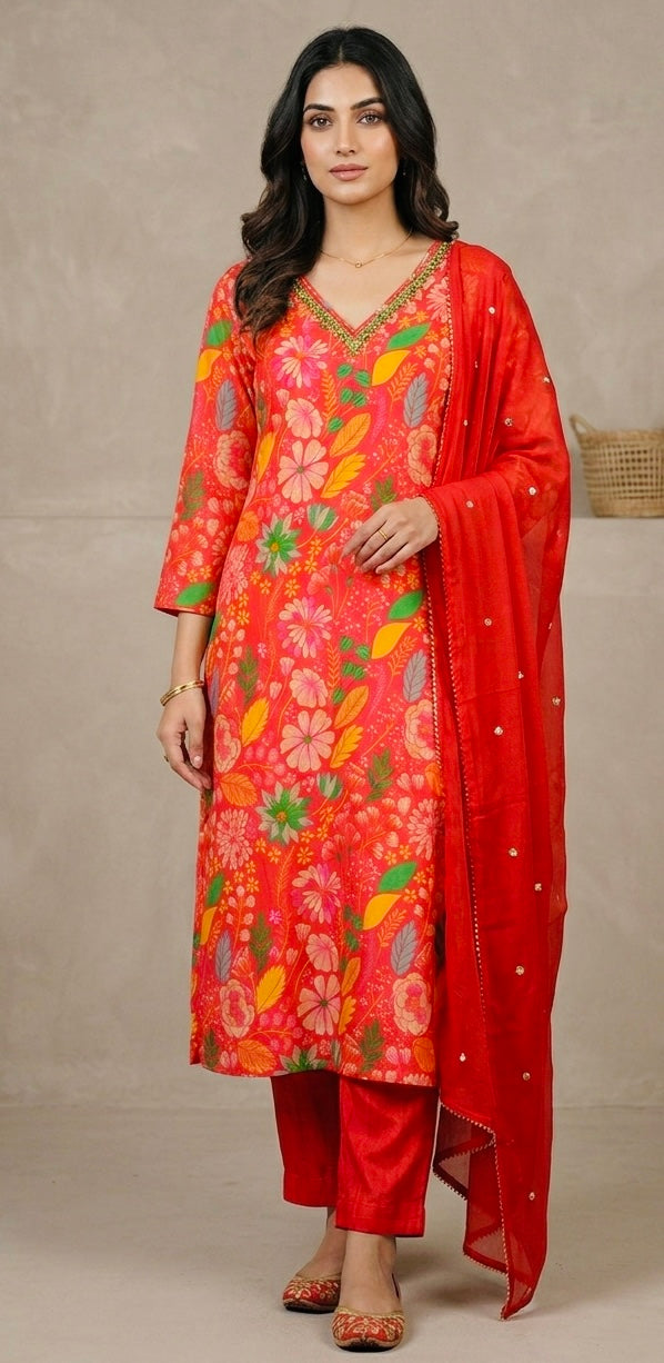 Pure crepe pant suit