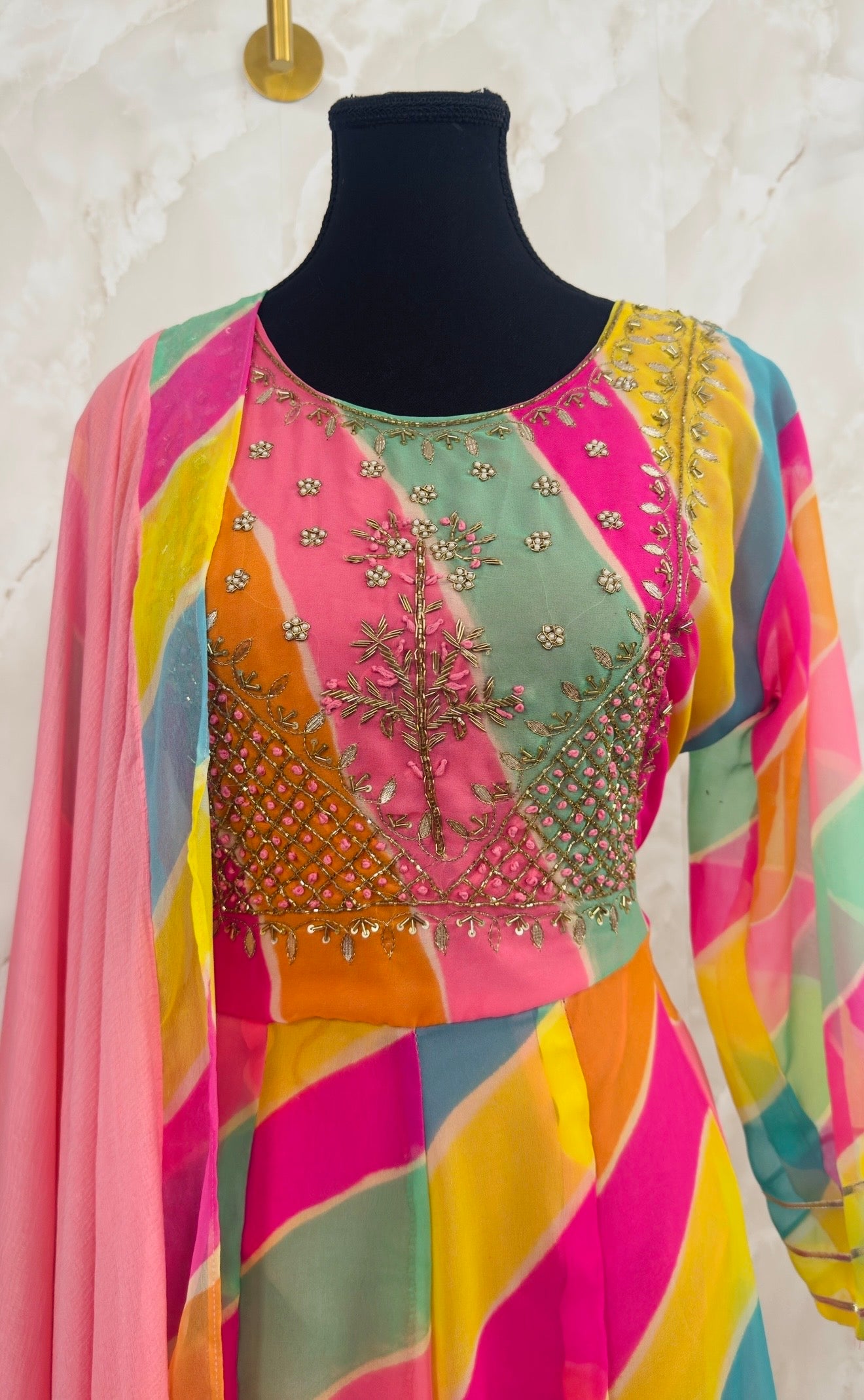 Georgette frock with duptta