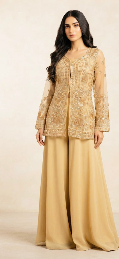 Designer peplum style sharara set SF478