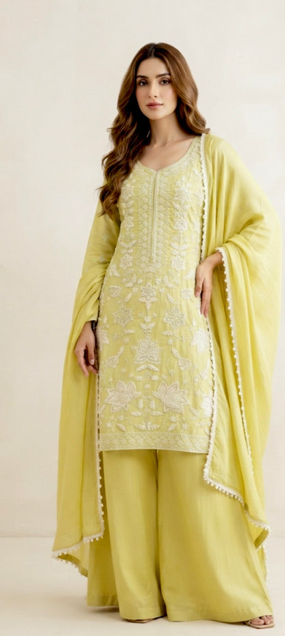 Chinnon party wear sharara suit SF419