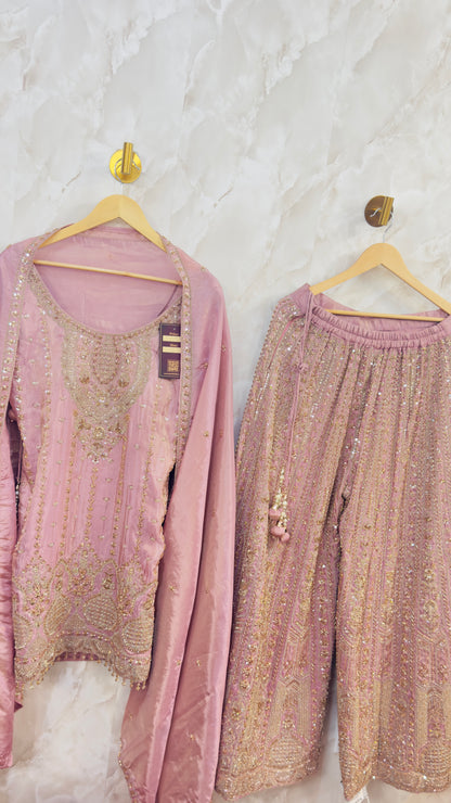 Heavy party wear sharara suit SF477