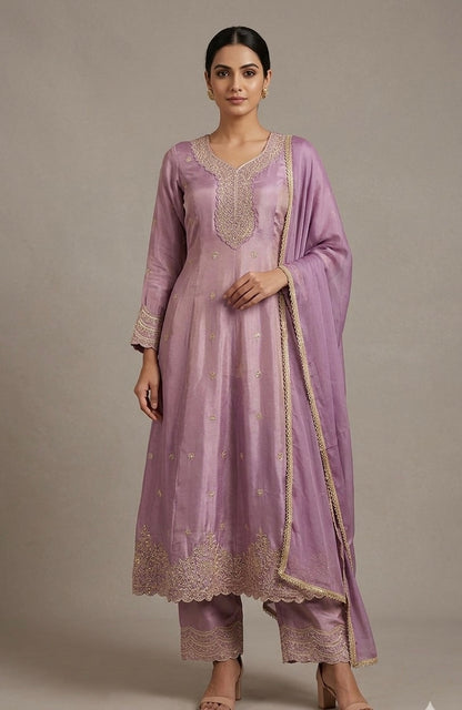 Shimmer silk anarkali