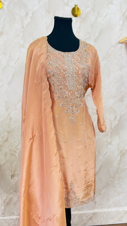 Shimmer silk pant suit