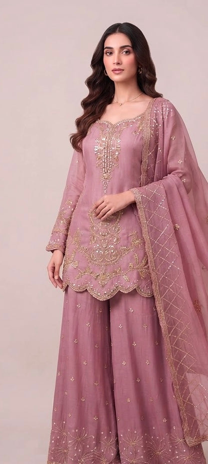 Heavy partywear sharara suit SF618