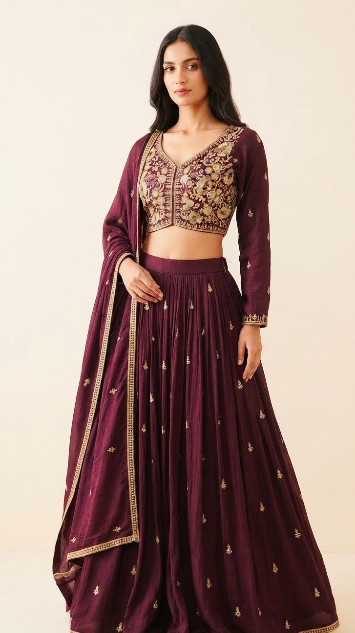 Beautiful embroidered lehnga SF608