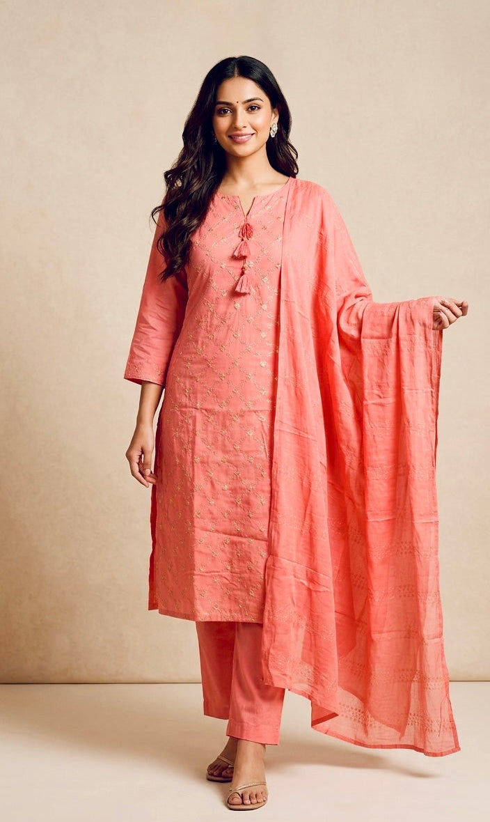 Rayon all over work suit