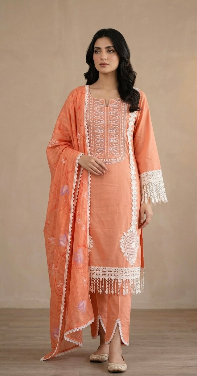 Pakistani suit with tulip pants