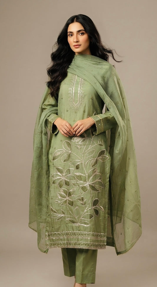 Embroidered pant suit SF431