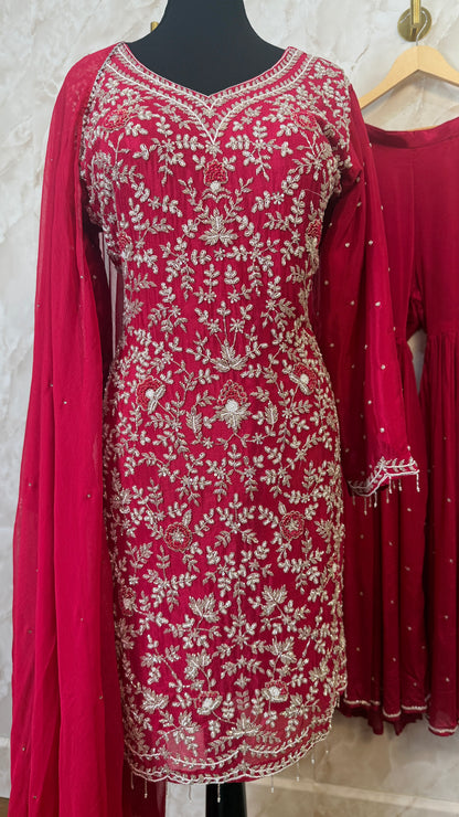 Chinnon party wear garara suit