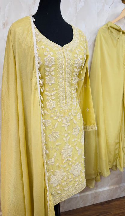 Chinnon party wear sharara suit SF419