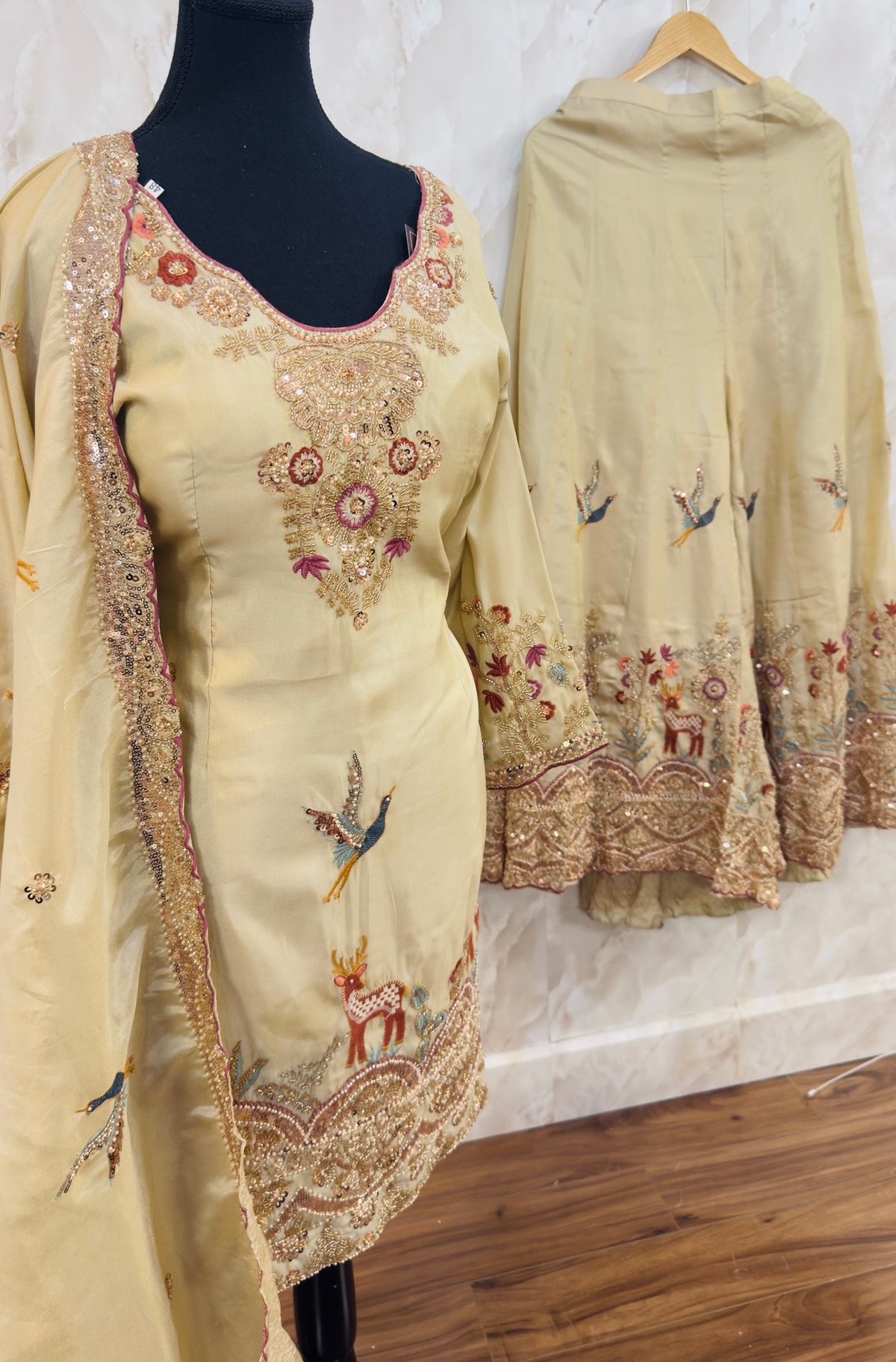 Heavy party wear sharar suit SF617