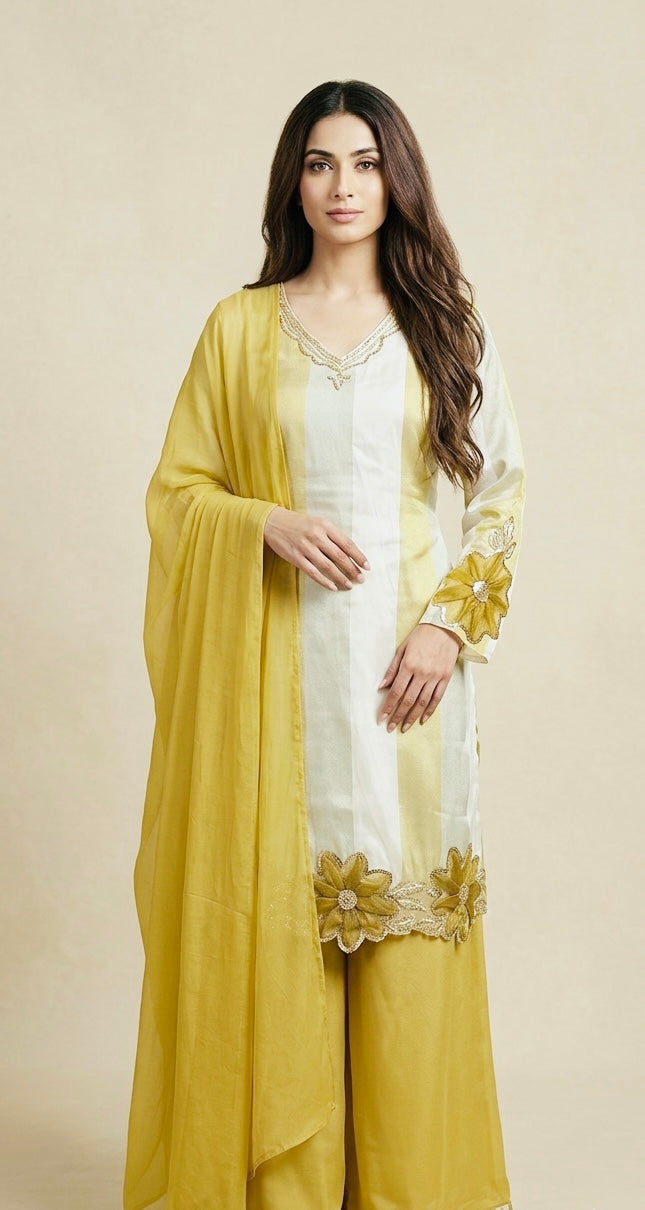 Designer plazzo suit