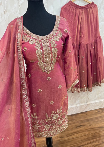 Shimmer sharara suit SF624