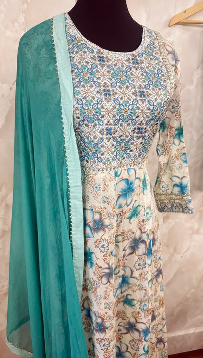 Rayon anarkali suit