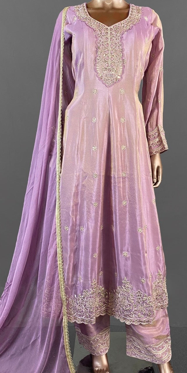 Shimmer silk anarkali