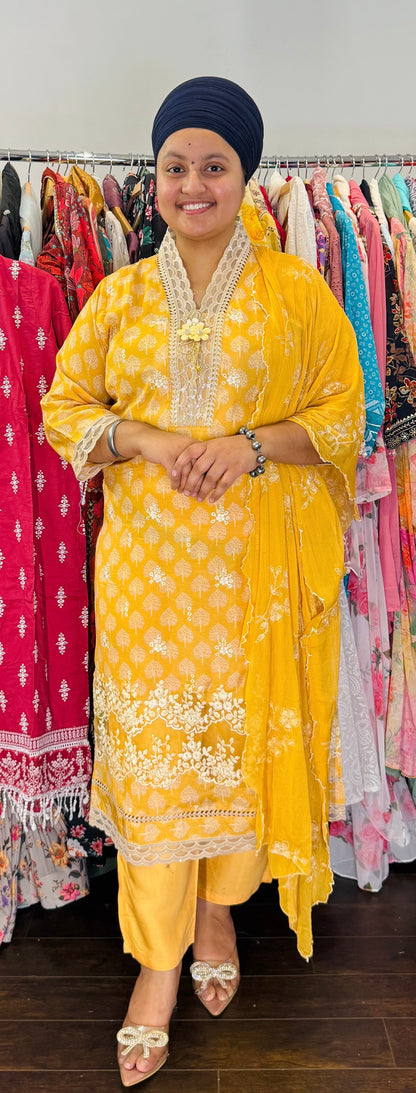 Pure muslin pakistani style pant suit SF470