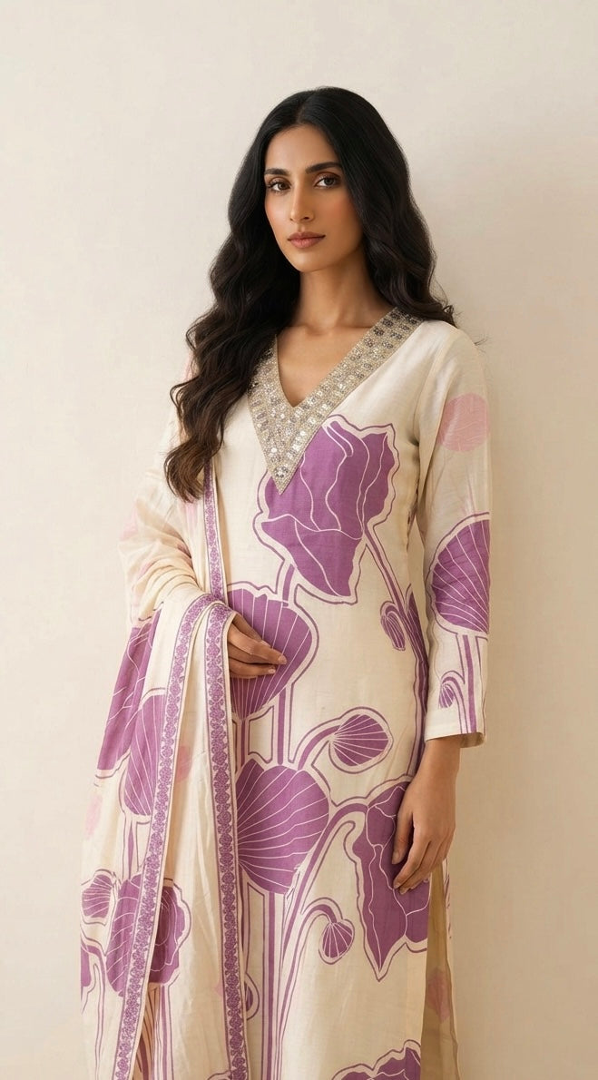 Pure muslin pant suit SF437