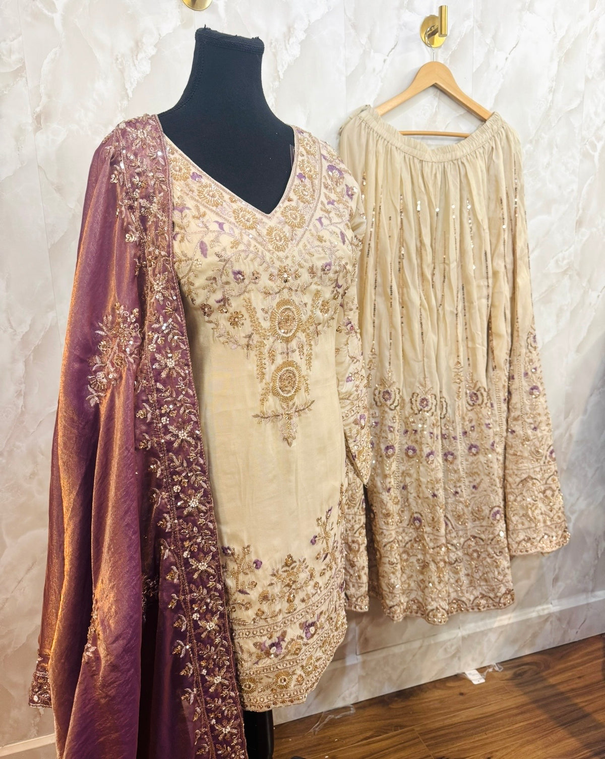 Heavy party wear sharara suit SF489