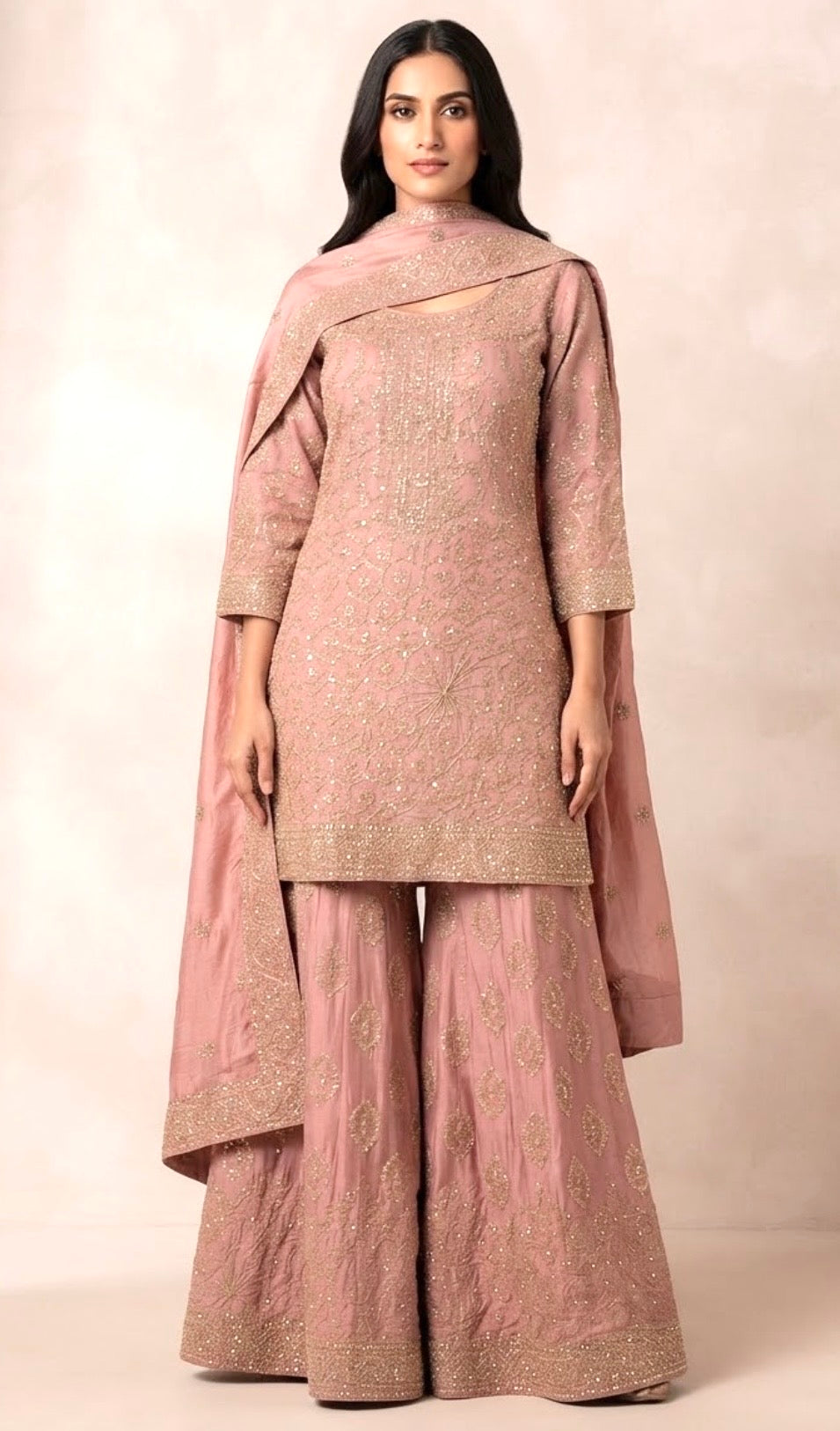 Fully heavy sharara suit SF674
