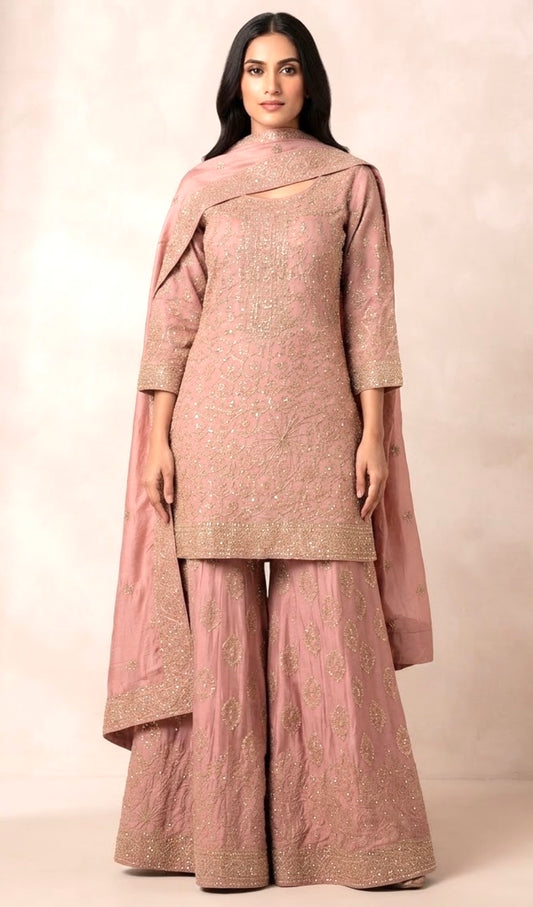 Fully heavy sharara suit SF674