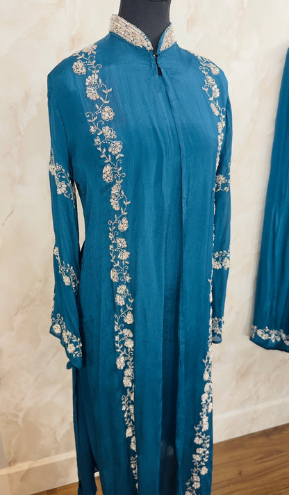 Pure chinnon sharara suit