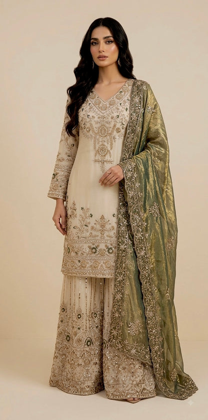 Fully heavy sharara suit SF505