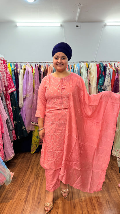 Rayon all over work suit