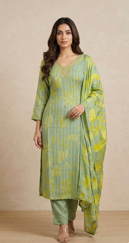 Pure organza pant suit