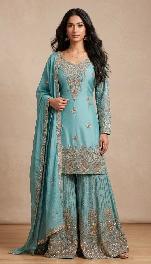 Party wear sharara suit SF679