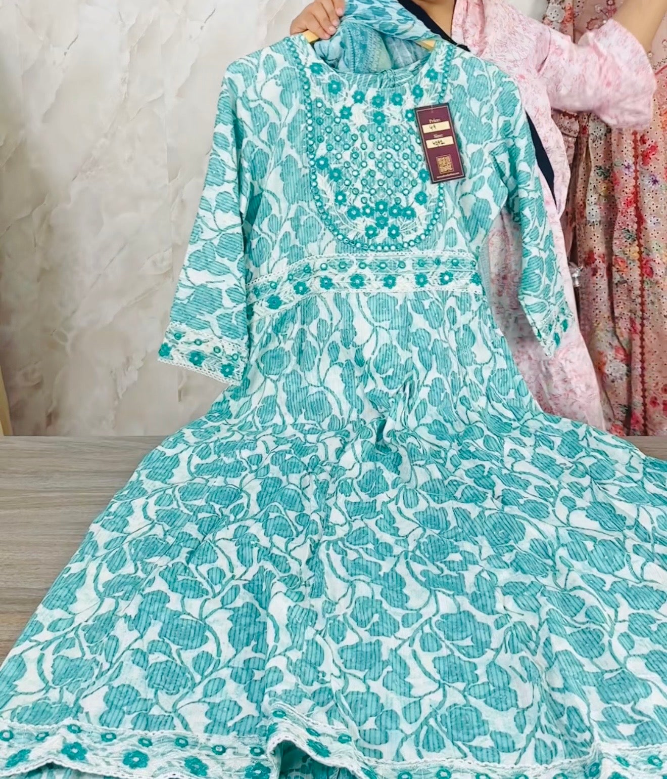 Rayon cotton anarkali suit
