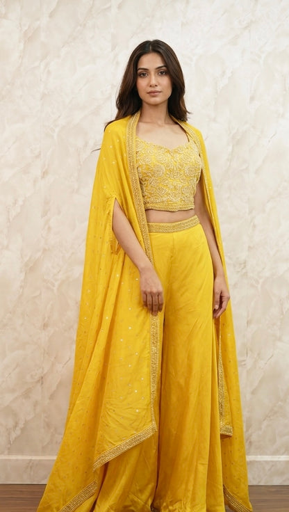 Cape style sharara set