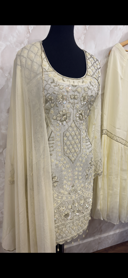 Chinnon party wear garara suit