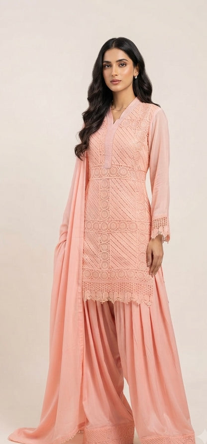 Crepe pakistani salwar suit