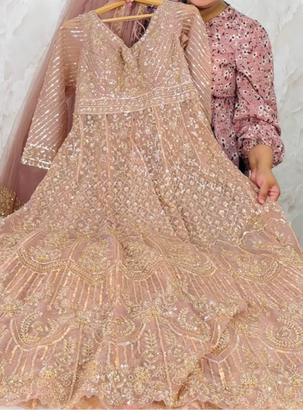 Front slit fully heavy anarkali with lehnga and duptta SF610