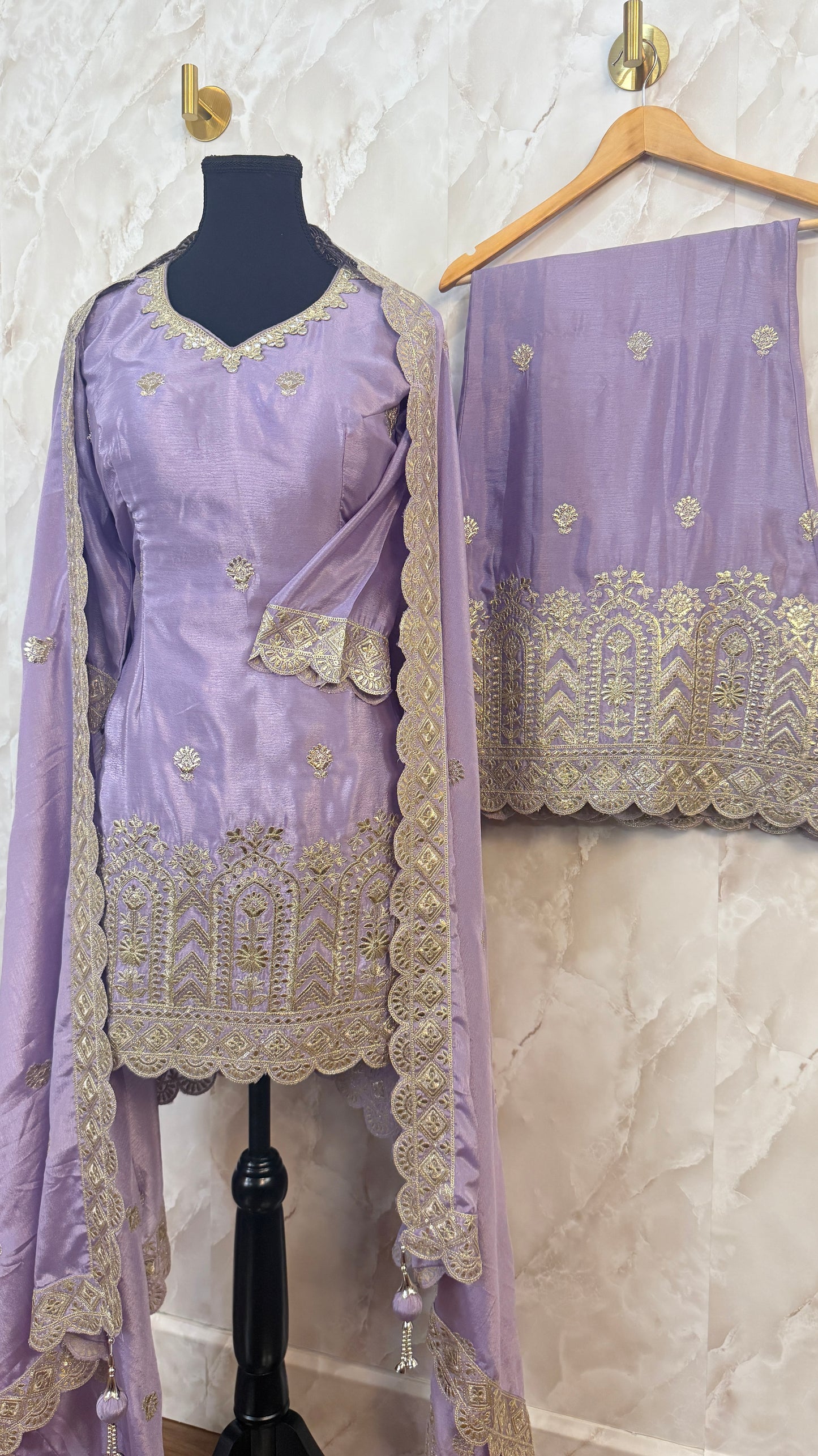 Gotta patti work plazzo suit