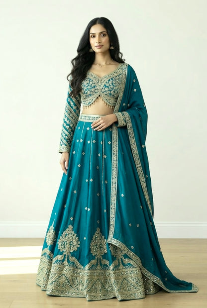 Party wear heavy lehnga SF568