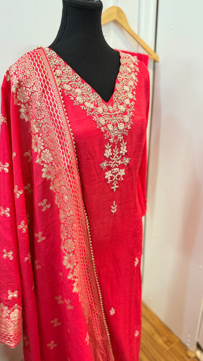 Silk suit with banarasi dupatta