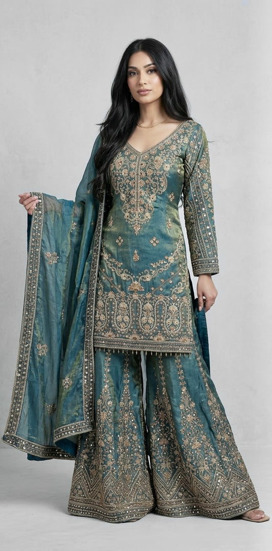 Heavy sharara suit SF708