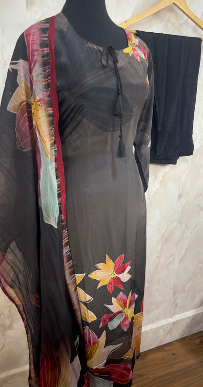 Pure crepe premium pant suit SF445
