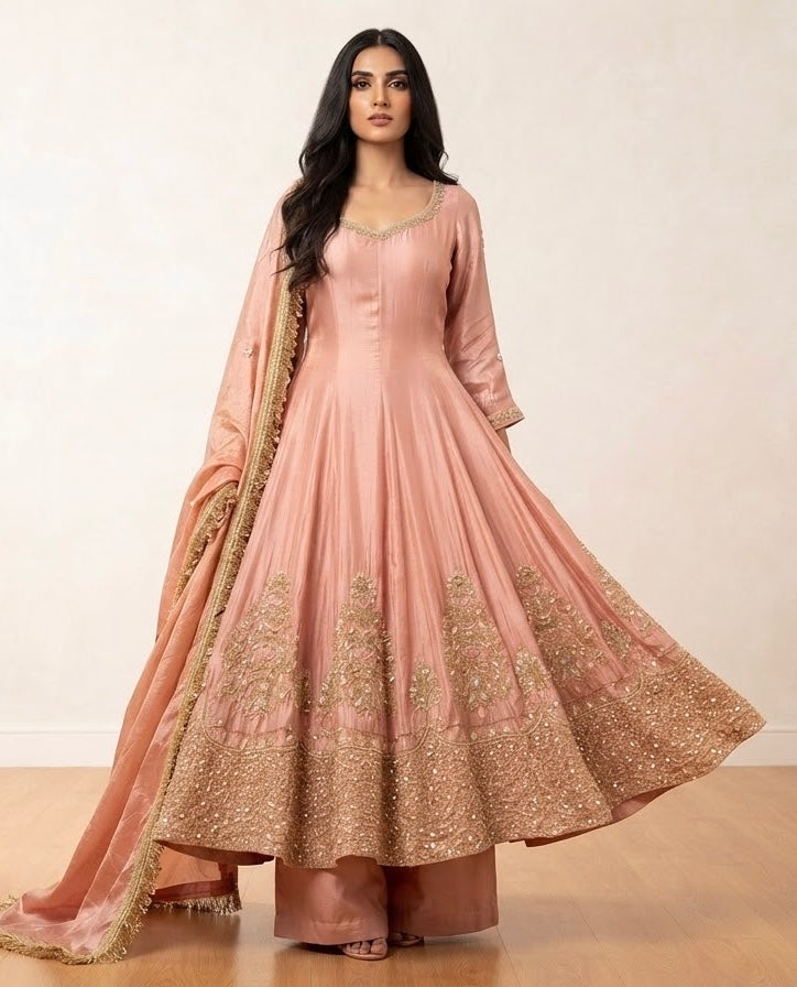 Party wear heavy anarkali suit SF659