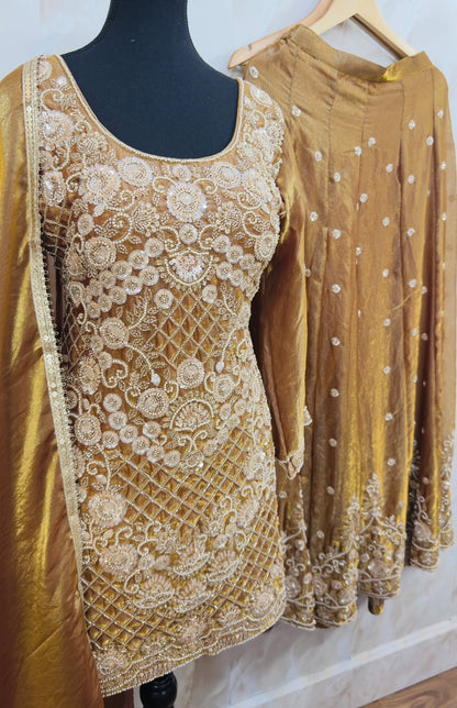 Fully heavy party wear sharara suit