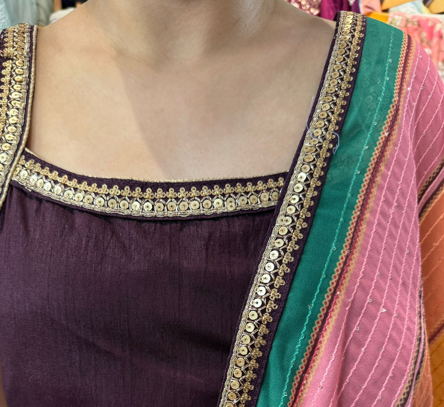 Anarkali suit with leggings