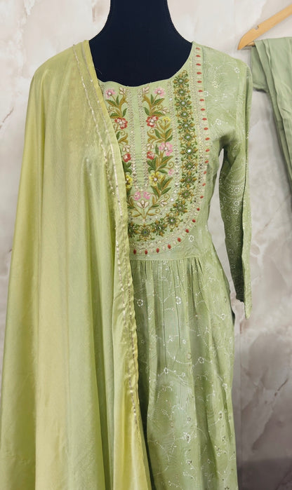 Rayon cotton nyra cut frock suit