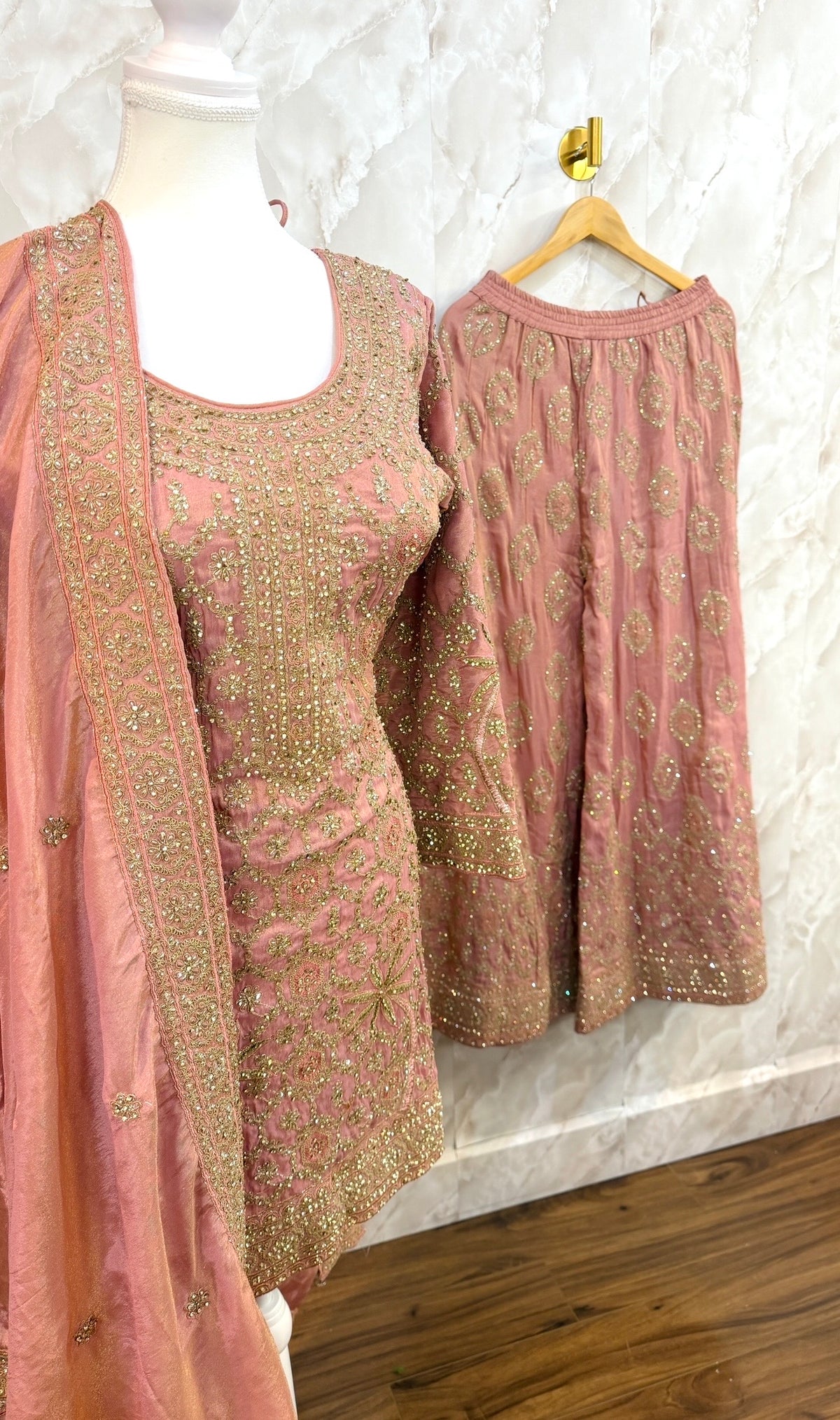 Fully heavy sharara suit SF674