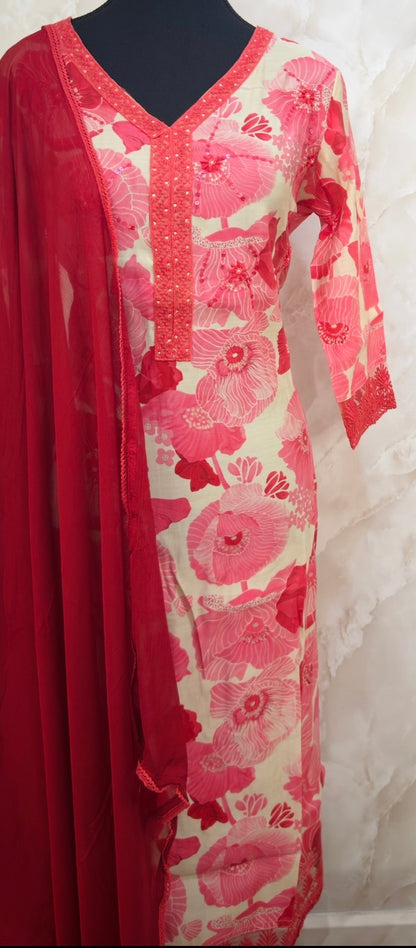 Printed pant suit