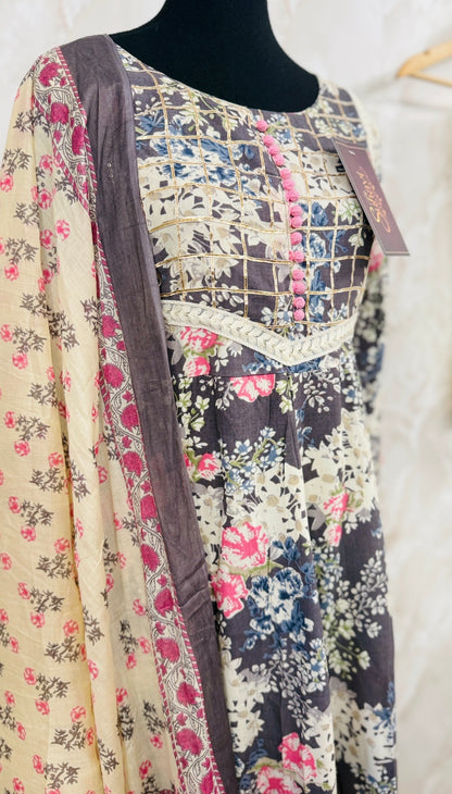 Pure cotton anarkali suit